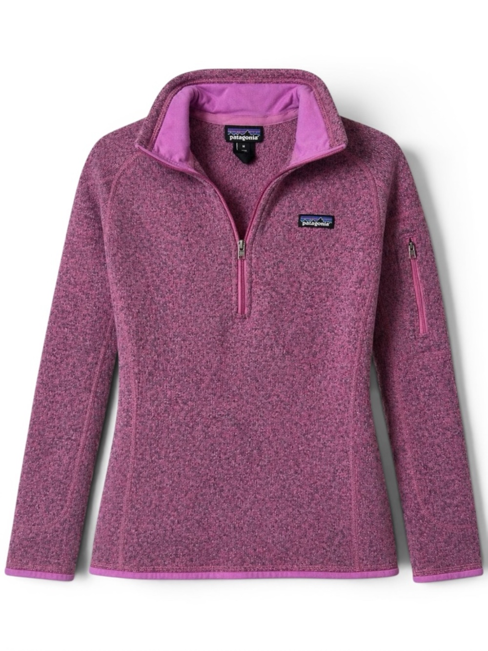 Patagonia Better Sweater 1/4 Zip Fleece Pullover Purple Pink Heather Medium